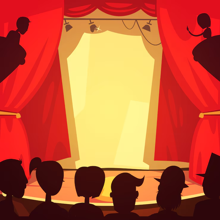 scene theatre illustration bande dessinee publique 1284 11077
